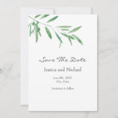 Watercolor Olijftak Save The Date (Voorkant)