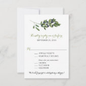 Watercolor Olijftak | Trouw RSVP Kaartje (Voorkant)