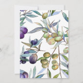 Watercolor Olijftakken Wijziging van plannen Huwel Aankondiging (Achterkant)