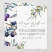 Watercolor Olijftakken Wijziging van plannen Trouw Aankondiging (Voorkant / Achterkant)