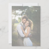 Watercolor Olive Branch Photo Wedding Invitation Kaart (Achterkant)