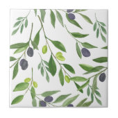 Watercolor Olive  Tegeltje (Voorkant)