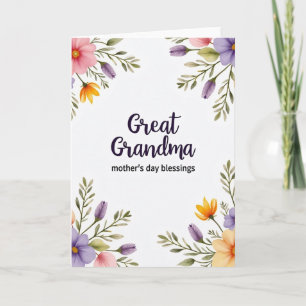 Watercolor Oma Dag Kaart