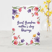 Watercolor Oma Dag Kaart (Gele Bloem)