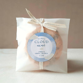 Watercolor On Cloud 9 Bruiloft Favorieten Ronde Sticker