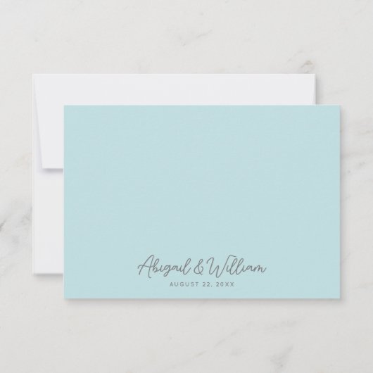 Watercolor On The Beach Wedding Bedankkaart (Achterkant)