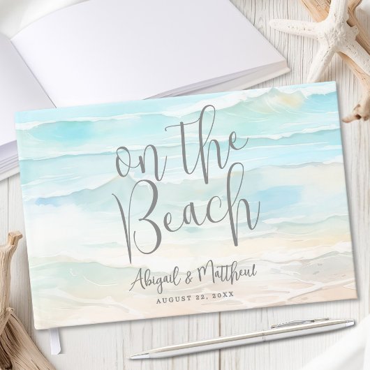 Watercolor On The Beach Wedding Gastenboek