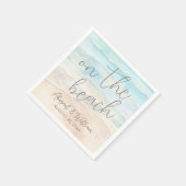 Watercolor On The Beach Wedding Servet (Hoek)