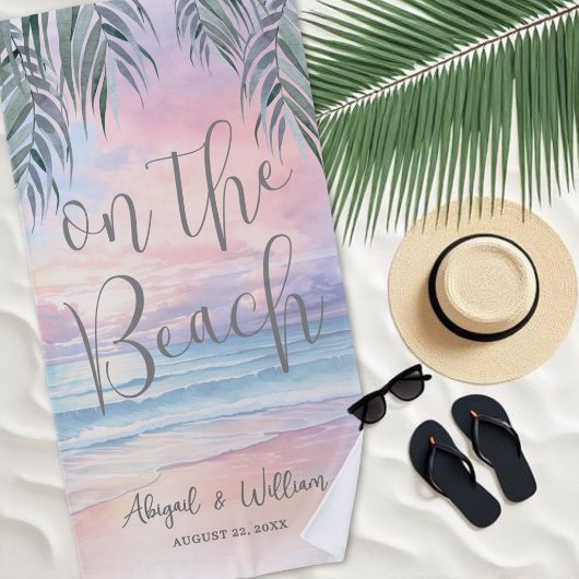 Watercolor On The Beach Wedding Strandlaken