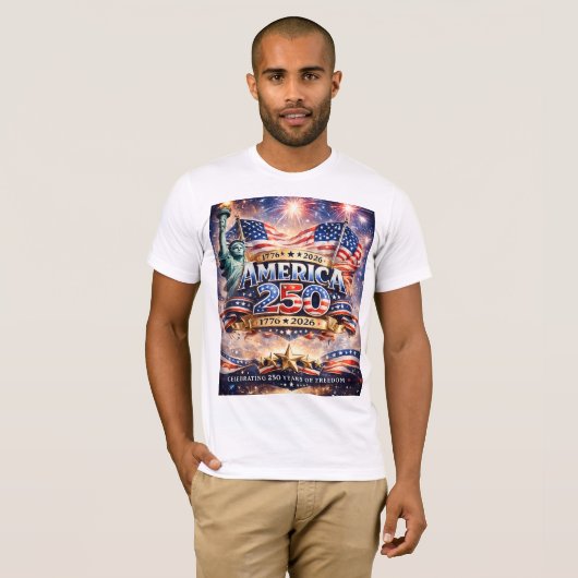 Watercolor Onafhankelijkheidsdag T-shirt (Voorkant volledig)