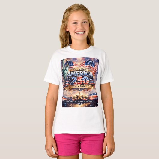 Watercolor Onafhankelijkheidsdag T-shirt (Voorkant volledig)