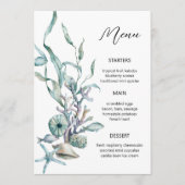 Watercolor Onder Zee Kwallen Koraalrif Menu (Voorkant)