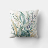 Watercolor Onder Zee Kwallen Worp Kussen (Achterkant)