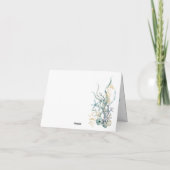 Watercolor Onderzeeische kwal bedankkaartjes Bedankkaart (Achterkant)