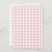 Watercolor One Silly Goose Pink Gingham Birthday Kaart (Achterkant)