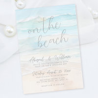 Watercolor Op De Strand Huwelijk
