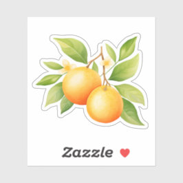 Watercolor Orange Flower Sticker