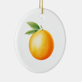 Watercolor Orange Keramisch Ornament (Rechts)