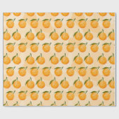 Watercolor Orange Pattern Cadeaupapier (Vlak)