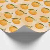 Watercolor Orange Pattern Cadeaupapier (Hoek)