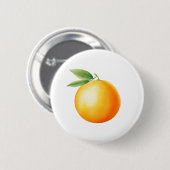 Watercolor Orange Ronde Button 5,7 Cm (Voorkant /achterkant)