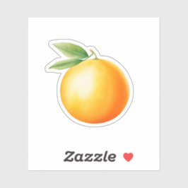 Watercolor Orange Sticker