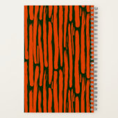 Watercolor orange vertical lines notitieboek (Achterkant)