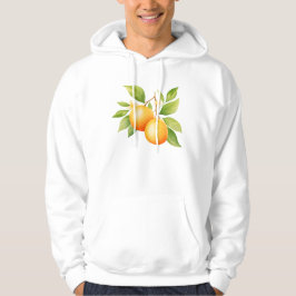 Watercolor Orange With Flower Hoodie