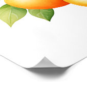 Watercolor Orange With Flower Poster (Hoek)
