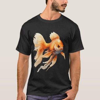 Watercolor Oranje Sluiervis - Zoetwatervis Kunst T-shirt