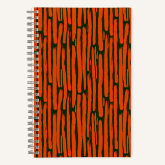 Watercolor oranje verticale lijnen notitieboek