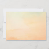 Watercolor Oranje Zonsondergang Cloud 9 Bruid Bedankkaart (Achterkant)