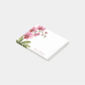 Watercolor Orchid Personalized Post-it Notes (Schuin)