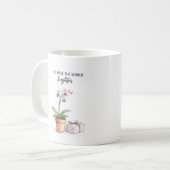 Watercolor Orchide Inspiratie Mok (Voorkant links)