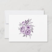 Watercolor Orchidee Reactiekaart RSVP Kaartje (Achterkant)