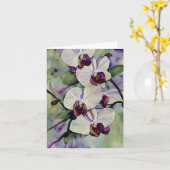 Watercolor orchideën aanpasbaar kaart (Gele Bloem)