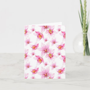 Watercolor Orchideën Ontwerp 15  Notitiekaartje
