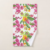 Watercolor Orchideën Ontwerp 18 Bad Handdoek (Handdoek)