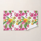 Watercolor Orchideën Ontwerp 18 Bad Handdoek (Handdoek)