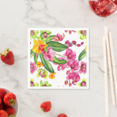 Watercolor Orchideën Ontwerp 18   Servet (Insitu)