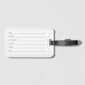 Watercolor Orchideën Ontwerp 27 Bagagelabel (Achterkant (horizontaal))