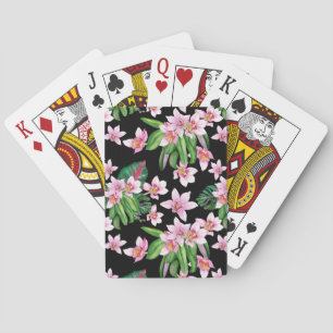 Watercolor Orchideën Ontwerp 27 Pokerkaarten
