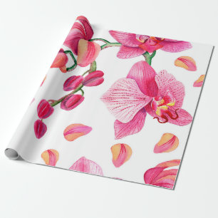Watercolor Orchideën Ontwerp 2 Cadeaupapier