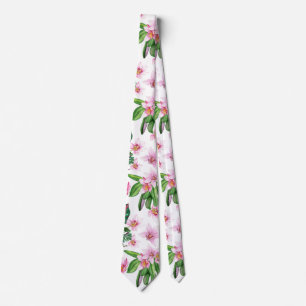 Watercolor Orchideën Ontwerp 30 Stropdas