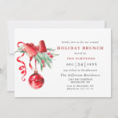 Watercolor Ornament CHRISTMAS HOLIDAY BRUNCH Kaart (Voorkant)