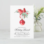 Watercolor Ornament CHRISTMAS HOLIDAY BRUNCH Kaart (Staand voorkant)