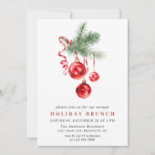 Watercolor Ornament CHRISTMAS HOLIDAY BRUNCH Kaart (Voorkant)