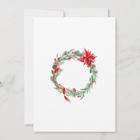 Watercolor Ornament CHRISTMAS HOLIDAY BRUNCH Kaart (Achterkant)