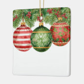 Watercolor Ornaments Pine Boughs Christmas Keramisch Ornament (Links)