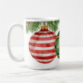 Watercolor Ornaments Pine Boughs Christmas Koffiemok (Links)